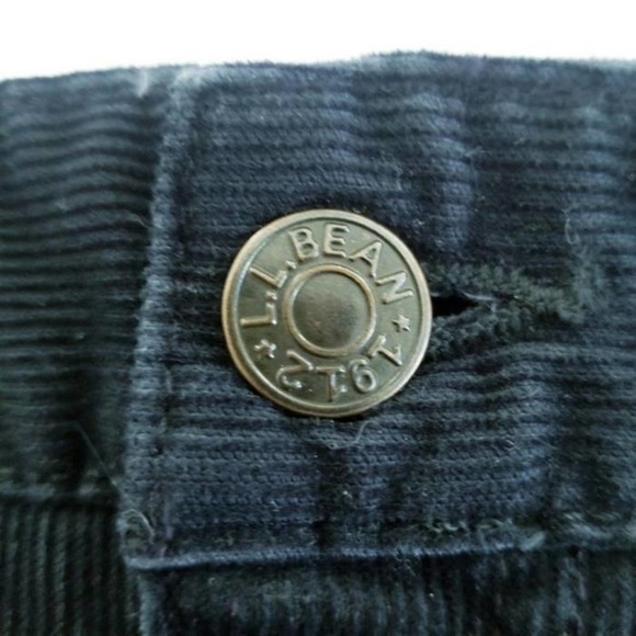L.L Bean Navy Blue Pinwale Corduroy Utilty Knee Skirt Cotton Stretch 5 Pocket 14 - Picture 5 of 10